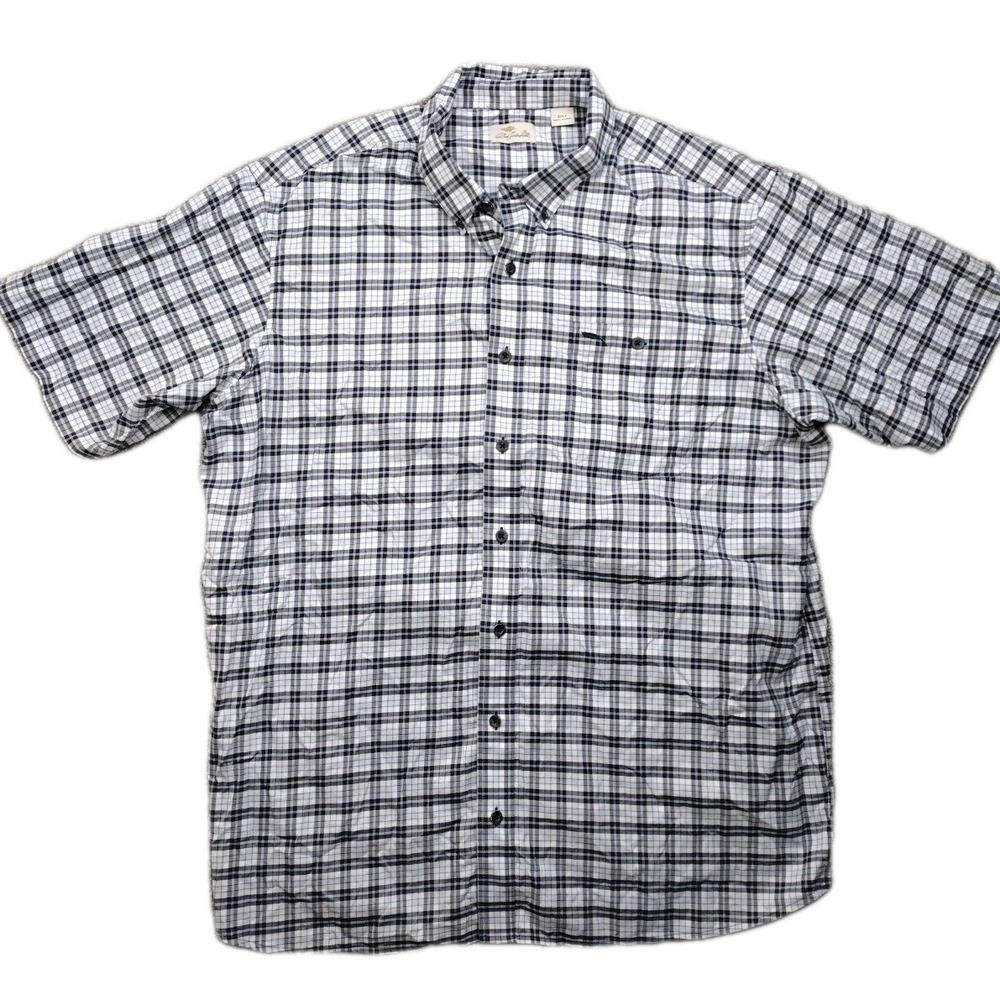 Bob Timberlake Plaid Shirt Mens 2XLT Long Sleeve Gingham Button Down Bass Pro